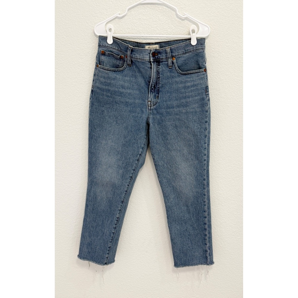 Madewell The Perfect Vintage Jean AF691 Blue High Rise Raw Hem Womens Size 30"